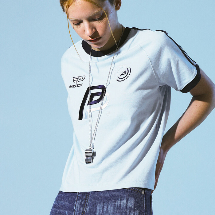 韓國PRENDA - PP ARCHIVE LOGO RAGLAN TEE BABY BLUE